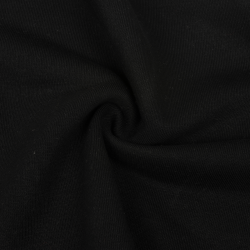 Ткань Футер 3-х нитка, Петля, цвет Черный (на отрез)  в Электрогорске