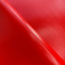 Ткань ПВХ 600 гр/м2 плотная, Красный (Ширина 150см), на отрез  в Электрогорске