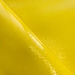 Тентовый материал ПВХ 600 гр/м2 плотная, Жёлтый (Ширина 150см), на отрез  в Электрогорске, 600 г/м2, 1029 руб