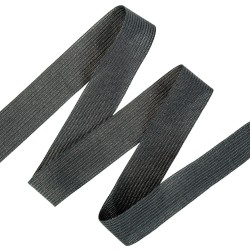 Окантовочная лента-бейка, цвет Чёрный 22мм (на отрез)  в Электрогорске