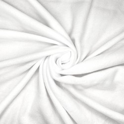 Ткань Флис Односторонний 130 гр/м2, цвет Белый (на отрез)  в Электрогорске