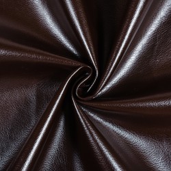 Ткань Дерматин (Кожзам) для мебели, цвет Темно-Коричневый (на отрез)  в Электрогорске