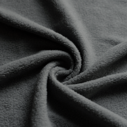 Ткань Флис Односторонний 130 гр/м2, цвет Серый (на отрез)  в Электрогорске