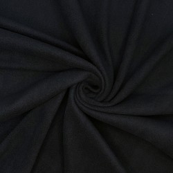 Ткань Флис Односторонний 130 гр/м2, цвет Черный (на отрез)  в Электрогорске