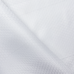 Ткань Оксфорд 300D PU Рип-Стоп СОТЫ, цвет Белый (на отрез)  в Электрогорске