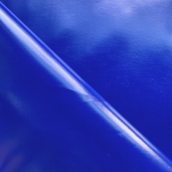Ткань ПВХ 450 гр/м2, Синий (Ширина 160см), на отрез  в Электрогорске