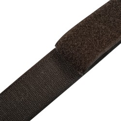 Контактная лента 40мм (38мм) цвет Тёмно-Коричневый (велькро-липучка, на отрез)  в Электрогорске