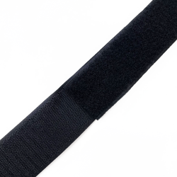 Контактная лента 40мм (38мм) цвет Черный (велькро-липучка, на отрез)  в Электрогорске